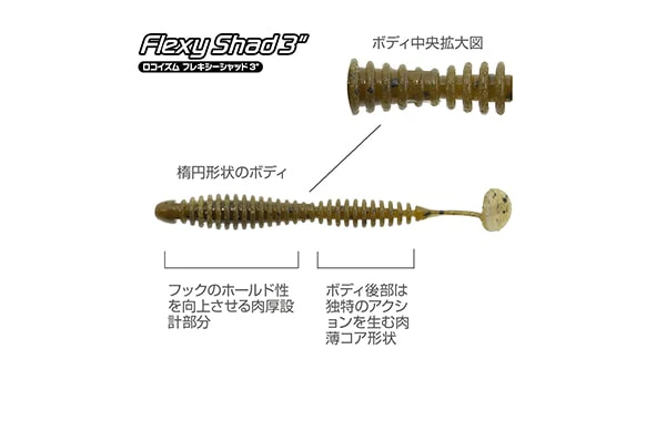 Tiemco Flexy Shad 3"